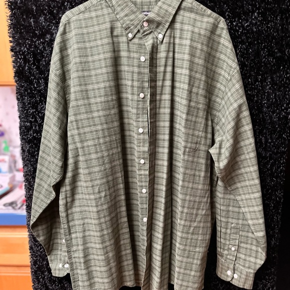 Mens NorthCrest 100% cotton Xl 46-48 Long Sleeved Button up Dress Shirt - Picture 2 of 5